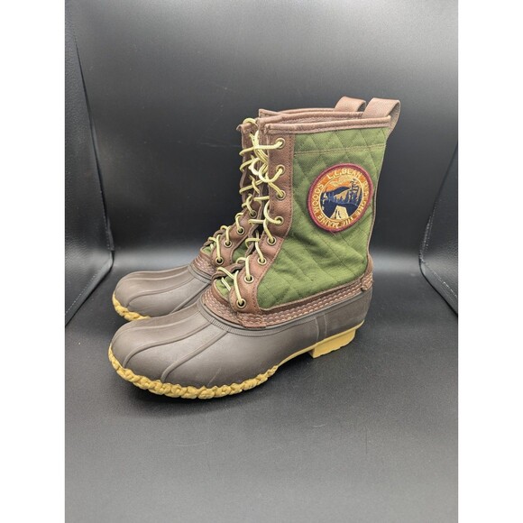 LL Bean Mens 8 Rangely Pac Quilted Patch Duck Boots Maine Signature Line Bean